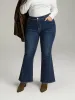 High Rise Flare Jeans With Frayed Hem sold by Bloomchic