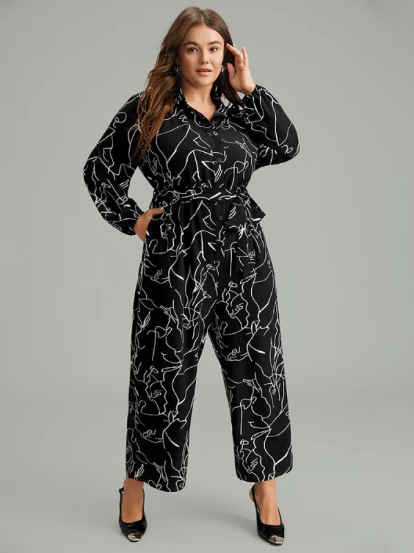 Halloween Art & Design Belted Pocket Jumpsuit sold by Bloomchic