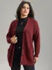 Plisse Plain Button Fly Patched Pocket Cardigan sold by Bloomchic