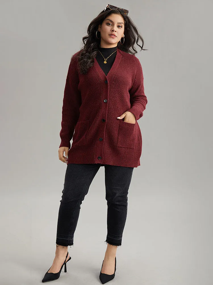 Plisse Plain Button Fly Patched Pocket Cardigan sold by Bloomchic product image thumbnail 5