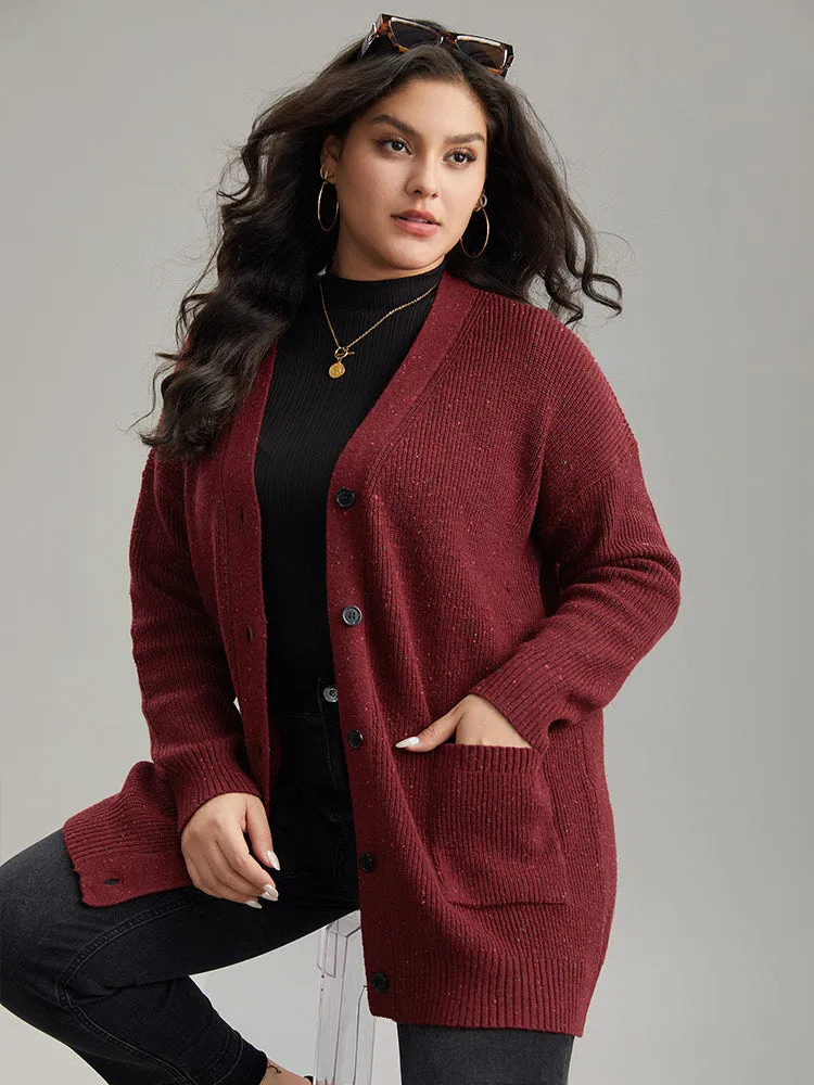 Plisse Plain Button Fly Patched Pocket Cardigan sold by Bloomchic product image thumbnail 2