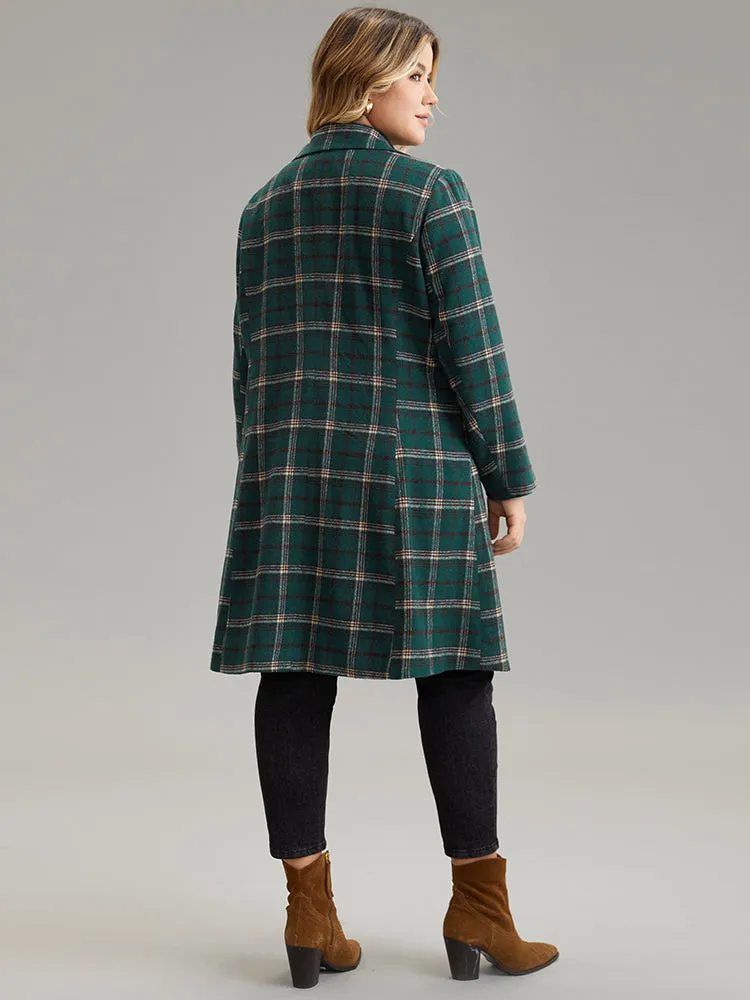 Plaid Button Up Pocket Lapel Collar Coat sold by Bloomchic product image thumbnail 5