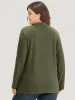 Rib Knit Button Detail Split Side T-shirt sold by Bloomchic