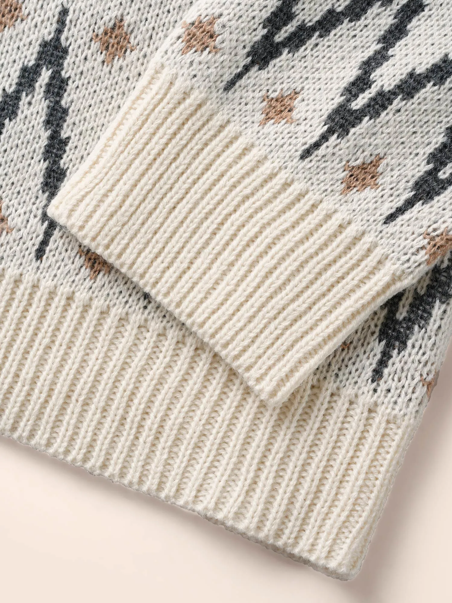 Fair Isle Jacquard Crew Neck Pullover sold by Bloomchic product image thumbnail 5