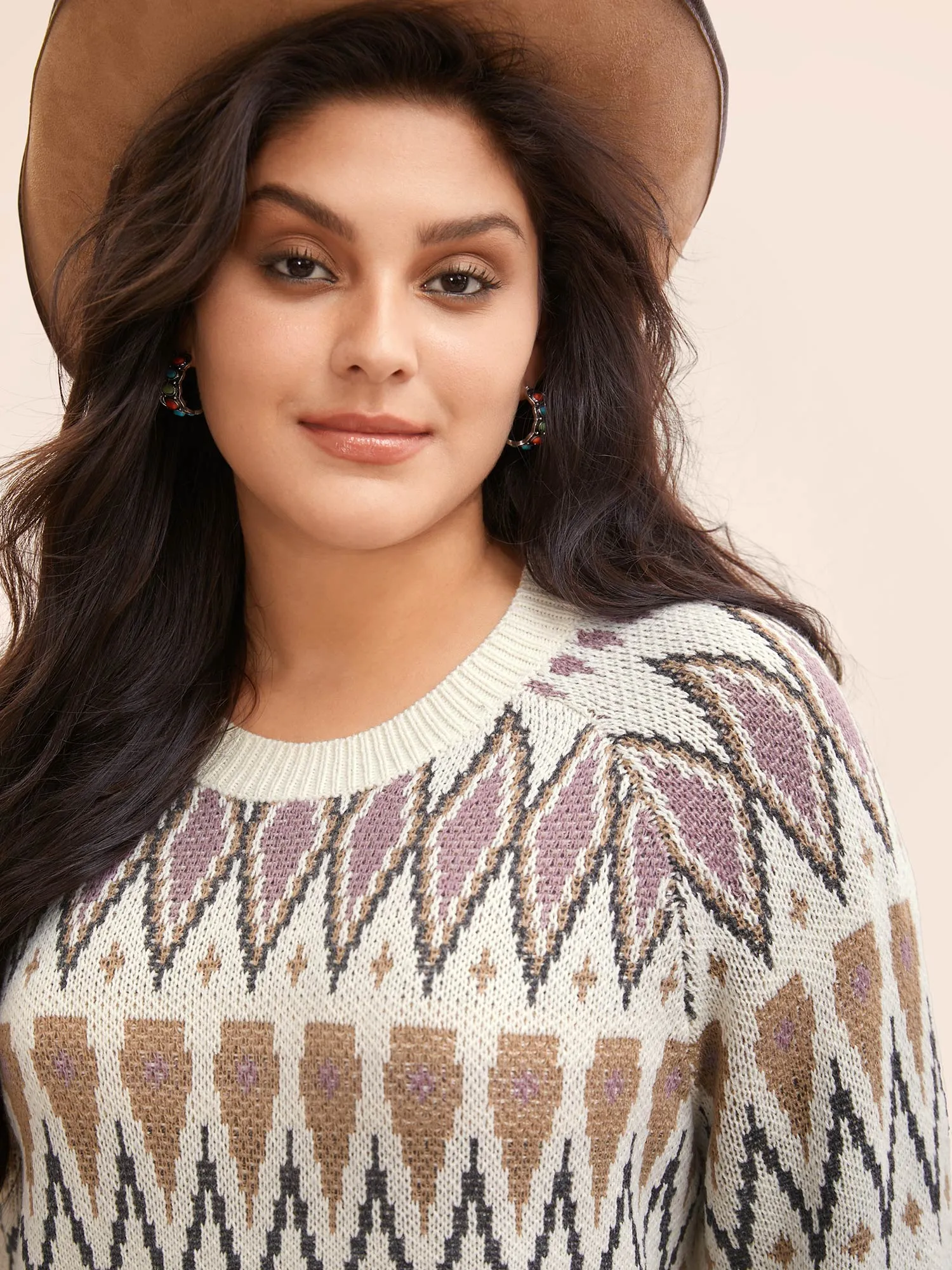 Fair Isle Jacquard Crew Neck Pullover sold by Bloomchic product image thumbnail 4