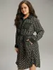 Geometric Patched Pocket Arc Hem Dress sold by Bloomchic