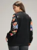 Floral Patchwork Zipper Pocket Bomber Jacket sold by Bloomchic