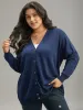 Supersoft Essentials Plain Button Up Elastic Cuffs Cardigan sold by Bloomchic