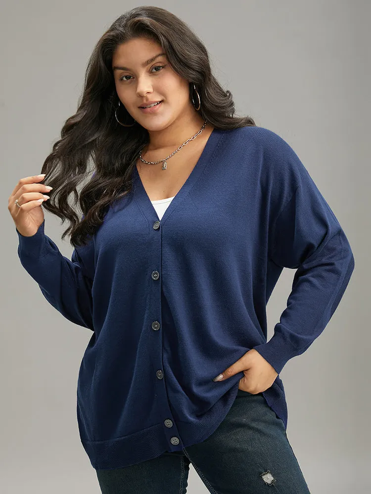 Supersoft Essentials Plain Button Up Elastic Cuffs Cardigan sold by Bloomchic product image thumbnail 4