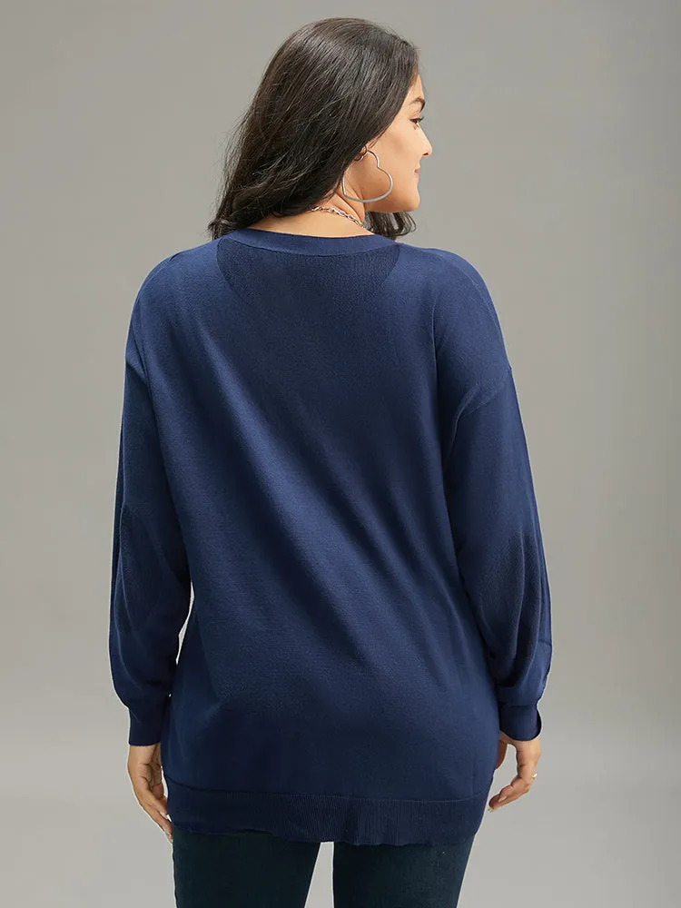 Supersoft Essentials Plain Button Up Elastic Cuffs Cardigan sold by Bloomchic product image thumbnail 2