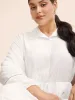 Shirt Collar Button Detail Woven Ribbon Dress sold by Bloomchic