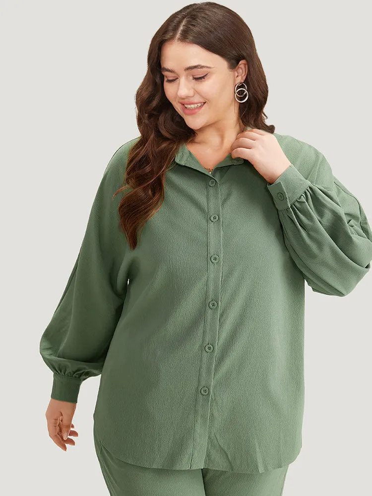 Shirt Collar Button Through Woven Blouse sold by Bloomchic product image thumbnail 2