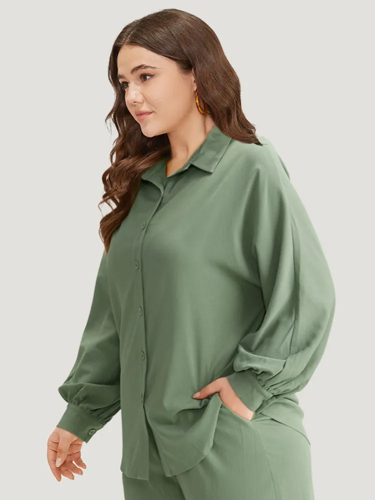 Shirt Collar Button Through Woven Blouse sold by Bloomchic product image thumbnail 4