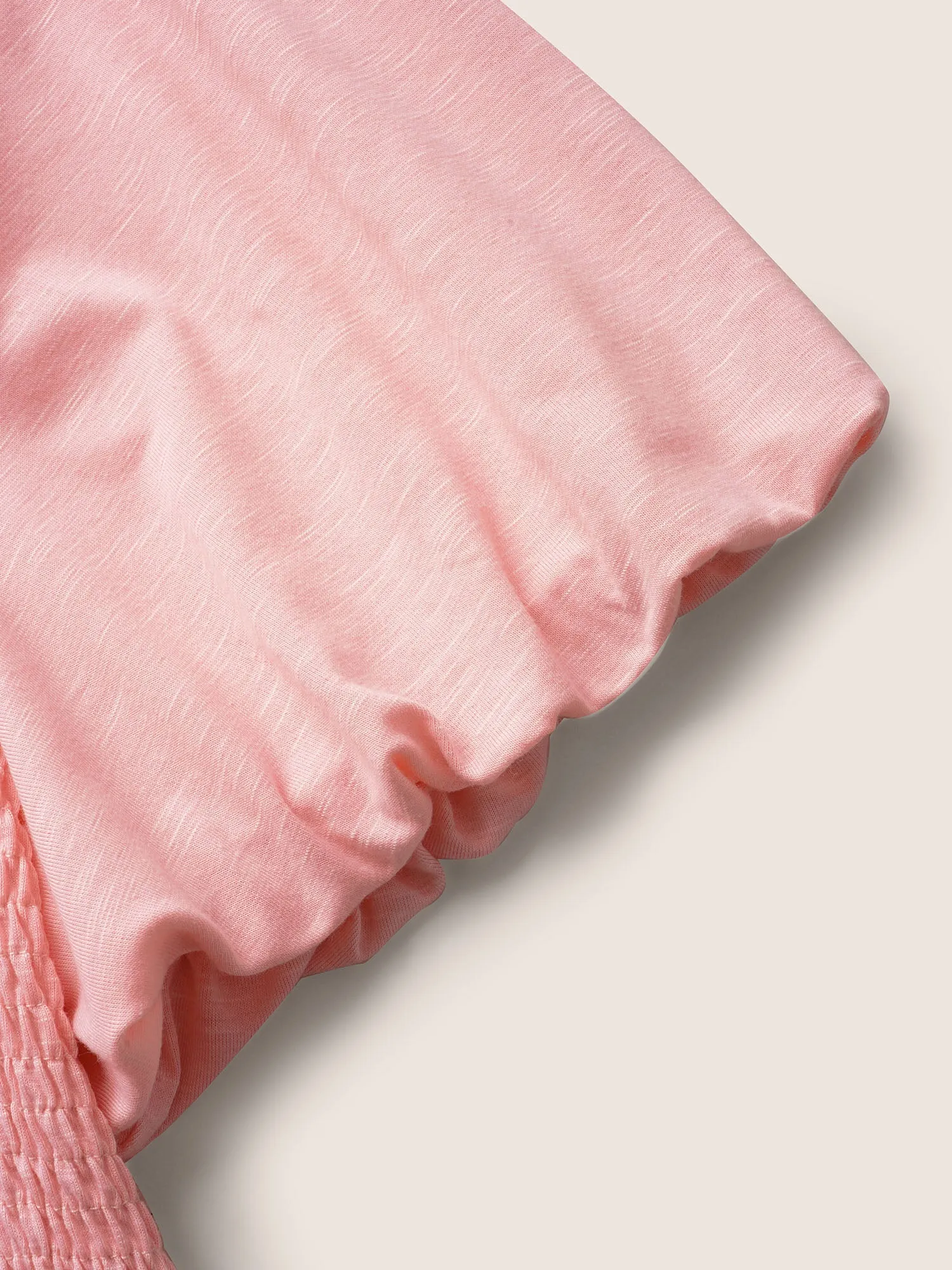 V Neck Shirred Lantern Sleeve T-shirt sold by Bloomchic product image thumbnail 5