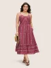 Bandana Striped Ruffle Hem Cami Dress sold by Bloomchic