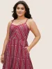 Bandana Striped Ruffle Hem Cami Dress sold by Bloomchic