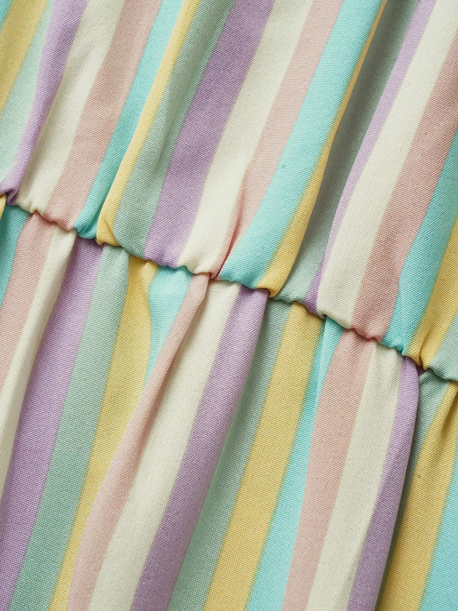 Stripes Tie Knot Tiered Hem Dress sold by Bloomchic product image thumbnail 5