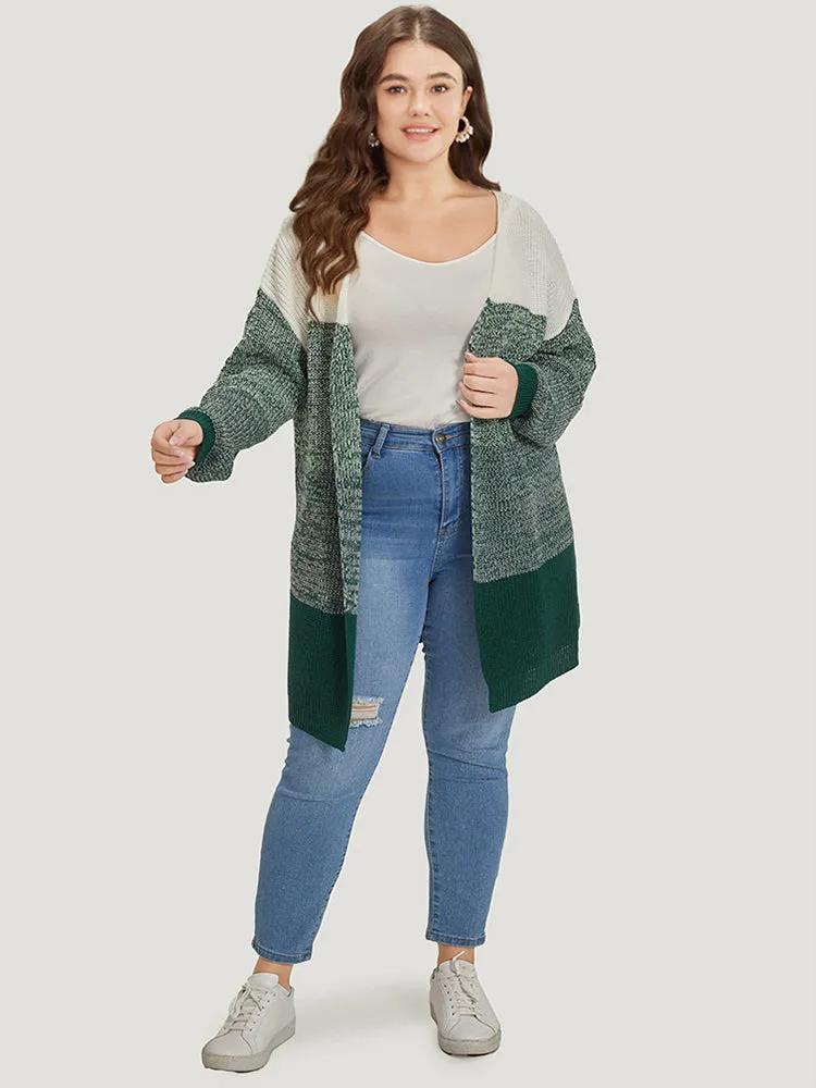 Colorblock Drop Shoulder Patchwork Cardigan sold by Bloomchic product image thumbnail 5