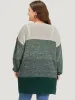 Colorblock Drop Shoulder Patchwork Cardigan sold by Bloomchic