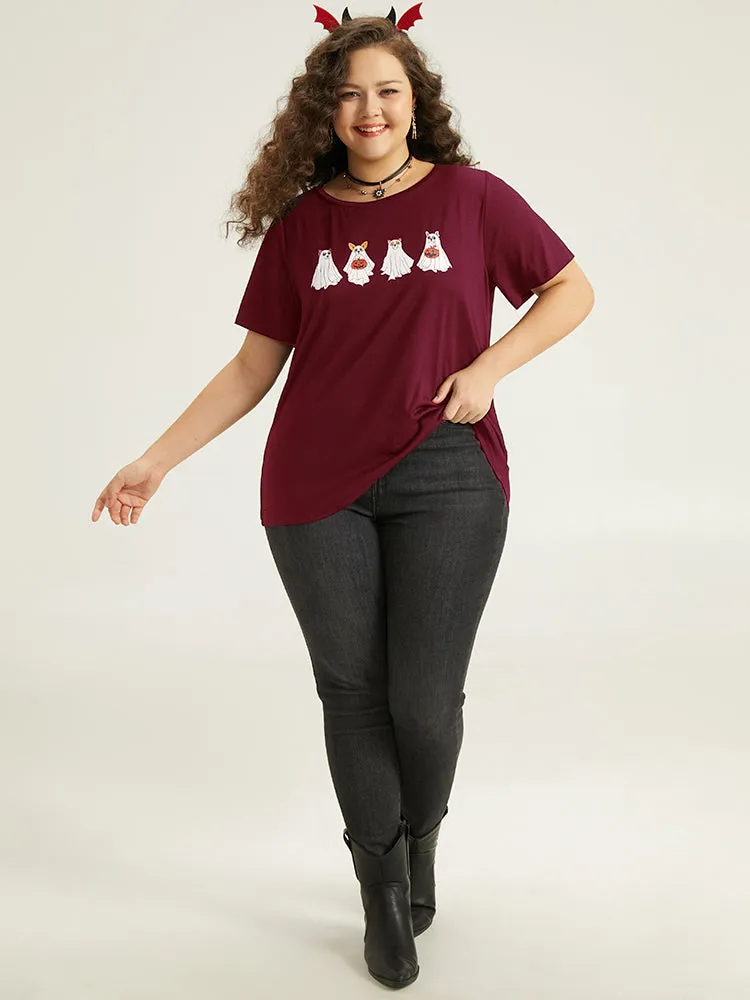 Supersoft Essentials Halloween Print Crew Neck T-shirt sold by Bloomchic product image thumbnail 3
