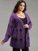 Halloween Pumpkin Graphic Open Front Cardigan sold by Bloomchic