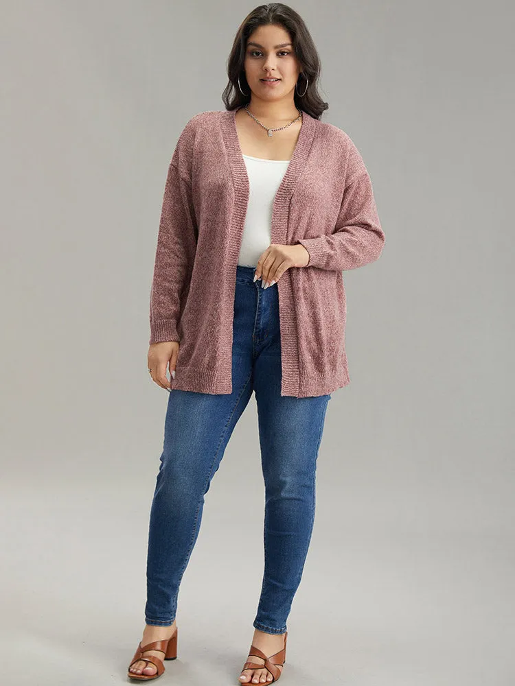 Solid Heather Elastic Cuffs Cardigan sold by Bloomchic product image thumbnail 5