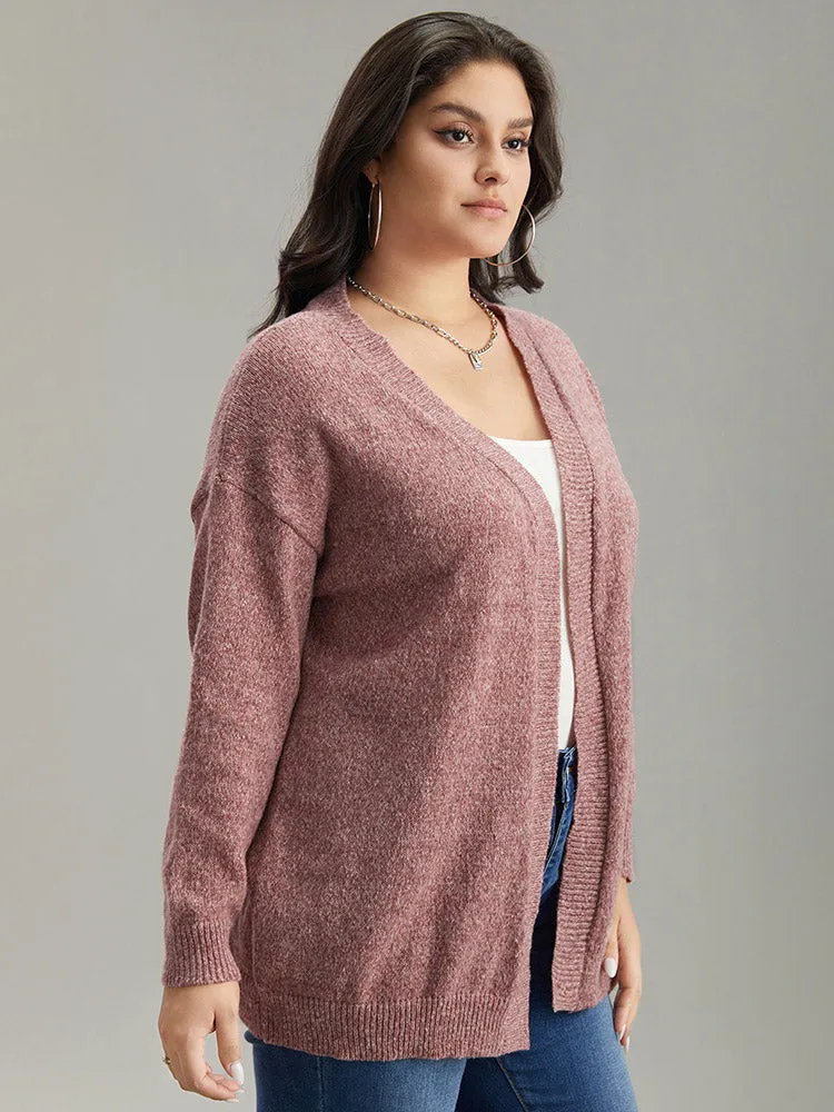 Solid Heather Elastic Cuffs Cardigan sold by Bloomchic product image thumbnail 3