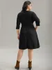 Waffle Knit Button Detail Belted Dress sold by Bloomchic