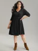 Waffle Knit Button Detail Belted Dress sold by Bloomchic