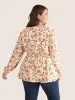 Ditsy Floral Elastic Waist Ties Ruffles Blouse sold by Bloomchic
