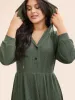 Texture Drawstring Hooded Pocket Dress sold by Bloomchic