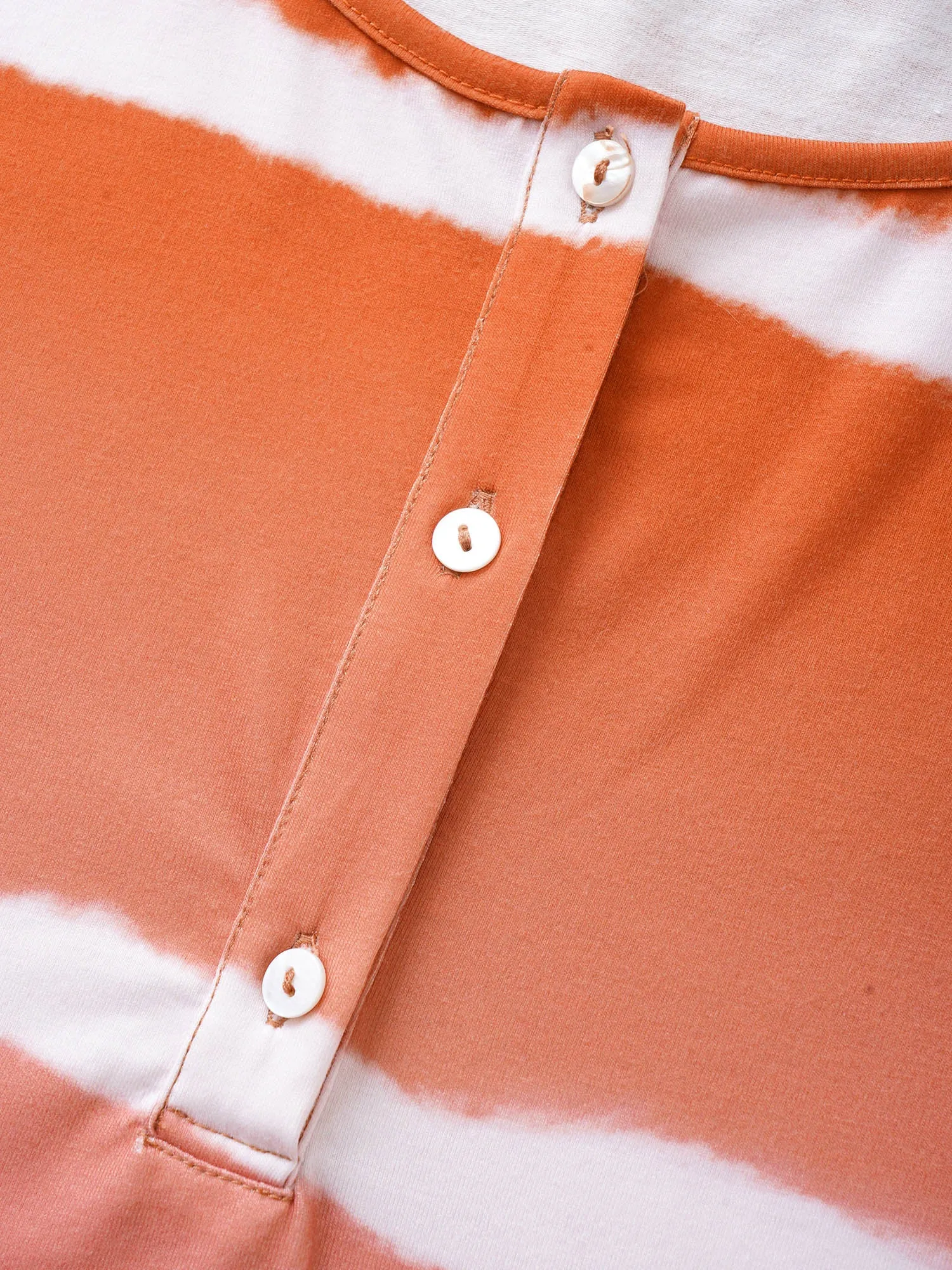 Tie Dye Round Neck Button Up T-shirt sold by Bloomchic product image thumbnail 5