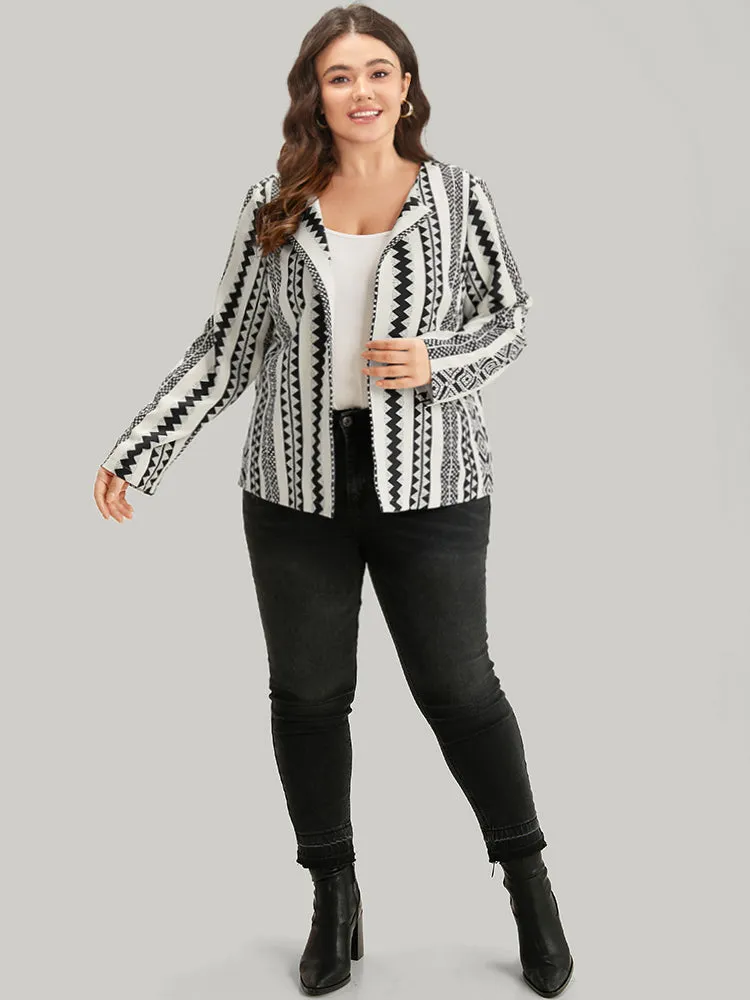 Geometric Boho Print Open Front Jacket sold by Bloomchic product image thumbnail 4