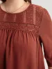 Guipure Lace Frill Trim Cut Out Ruffle Hem Dress sold by Bloomchic