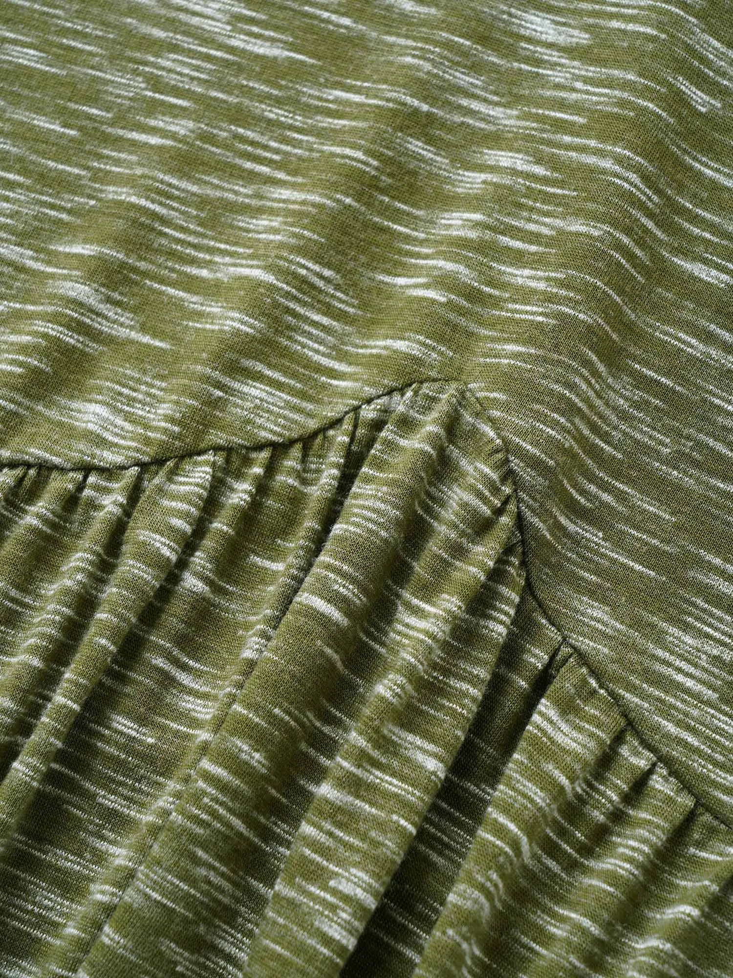 Solid Heather Ruffles Gathered T-shirt sold by Bloomchic product image thumbnail 5