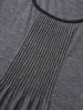 Pleated Detail Contrast Trim T-shirt sold by Bloomchic