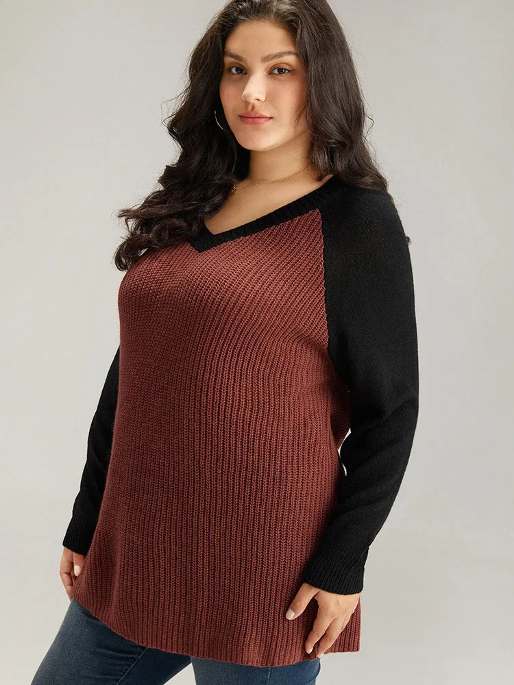Contrast Raglan Sleeve Plisse Pullover sold by Bloomchic product image thumbnail 4