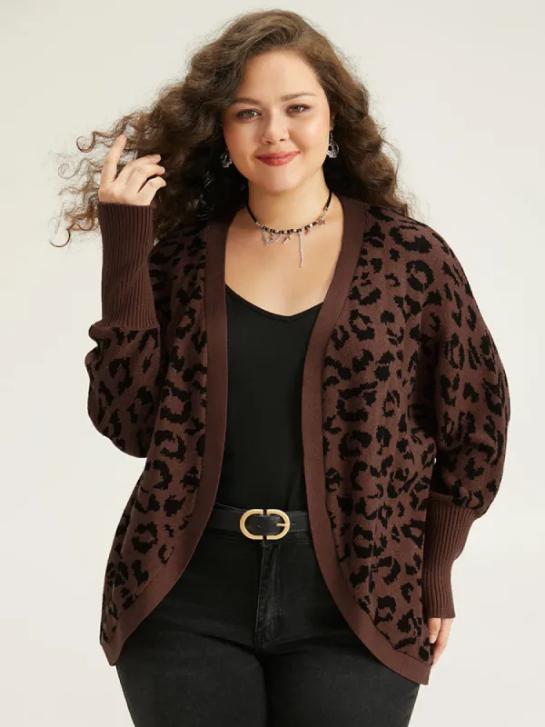 Supersoft Essentials Leopard Curved Hem Cardigan sold by Bloomchic