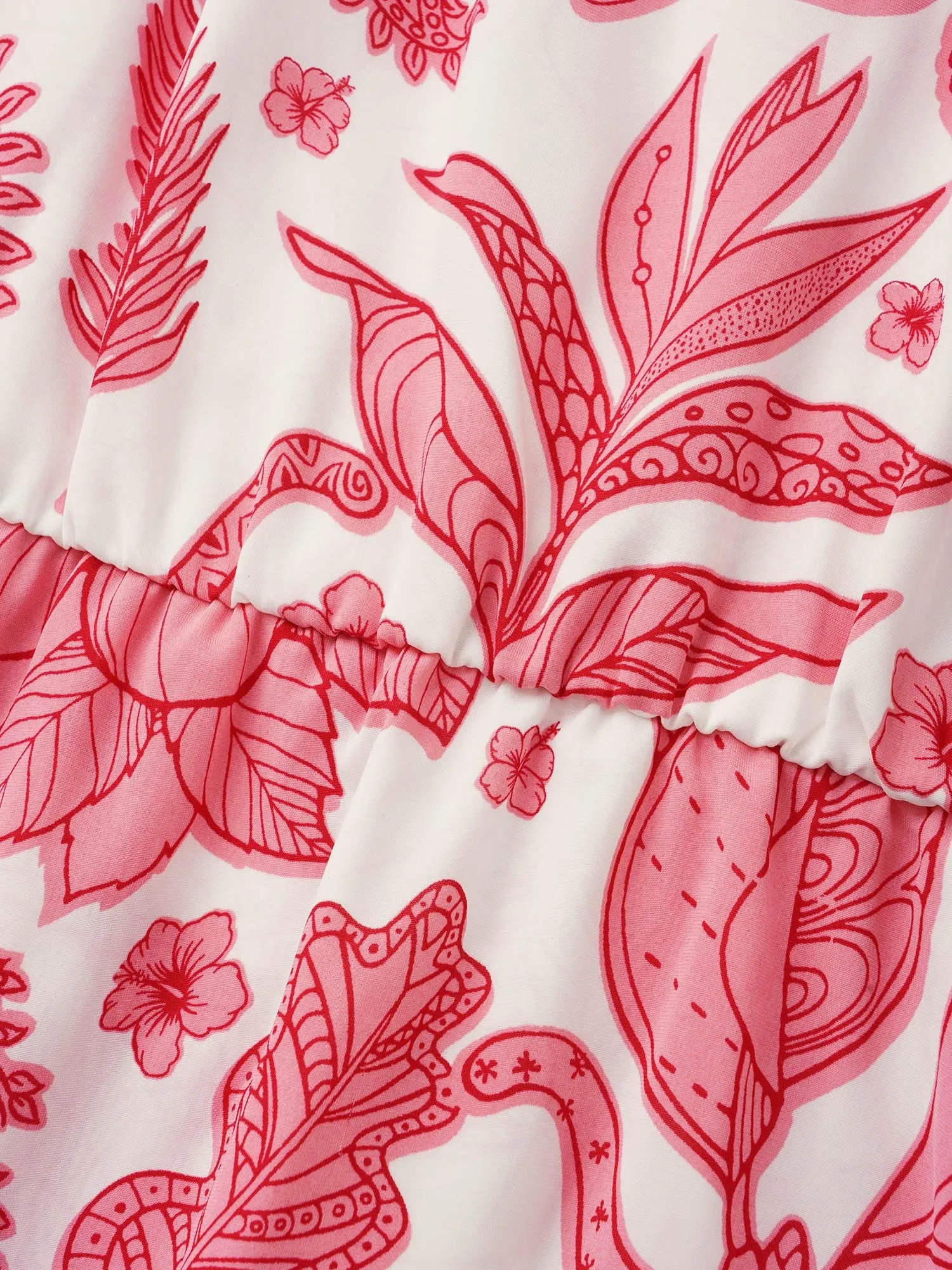 Overlap Collar Boho Print Patchwork Dress sold by Bloomchic product image thumbnail 5
