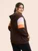 Colorblock Contrast Pocket Hooded Sweatshirt sold by Bloomchic