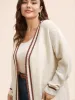 Crochet Floral Patch Pocket Drop Shoulder Cardigan sold by Bloomchic