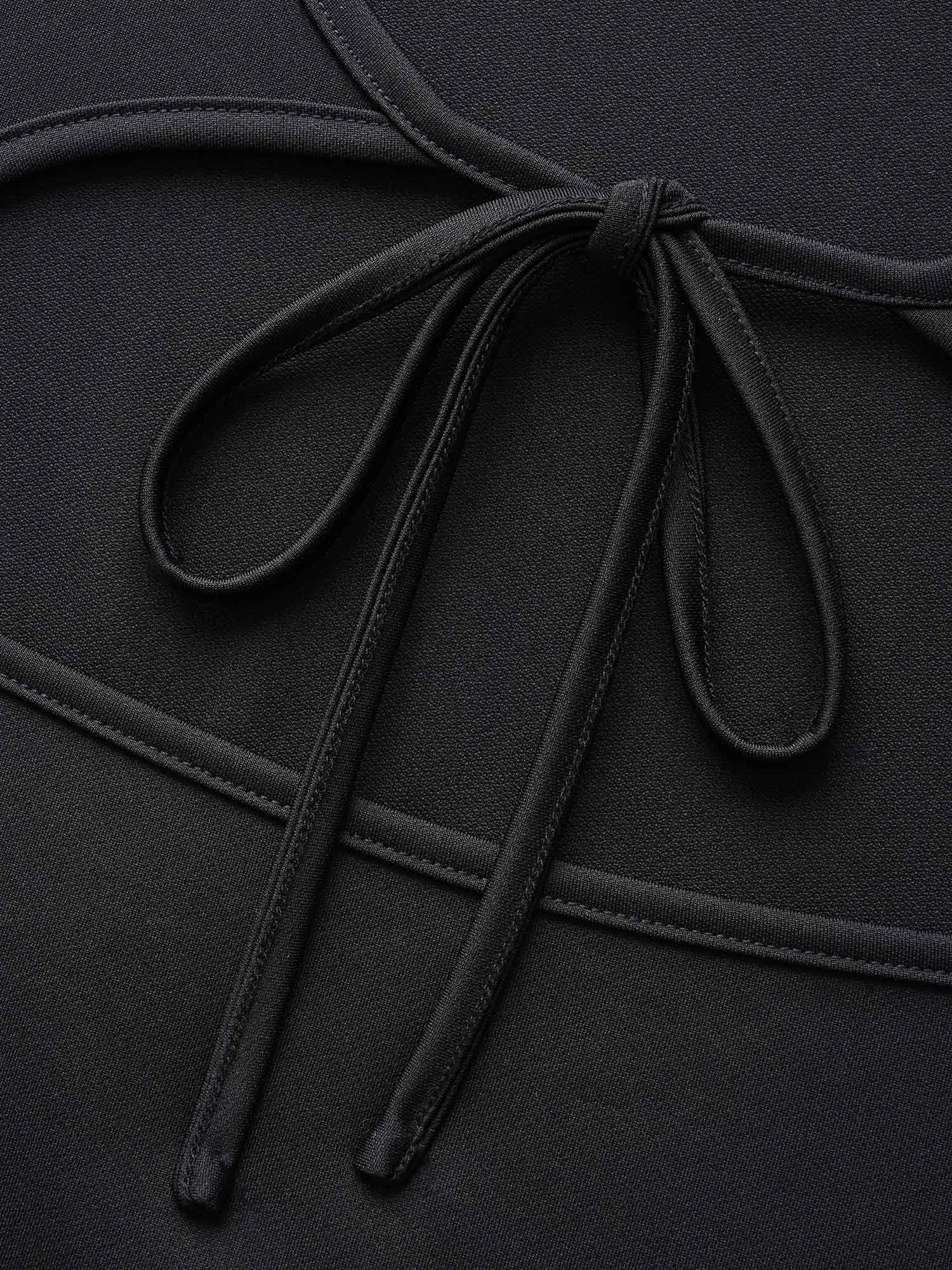 Plain Cut Out Tie Knot Dress sold by Bloomchic product image thumbnail 5