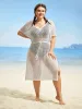 Shell Cut Out Tassel Trim Swim Cover Up sold by Bloomchic