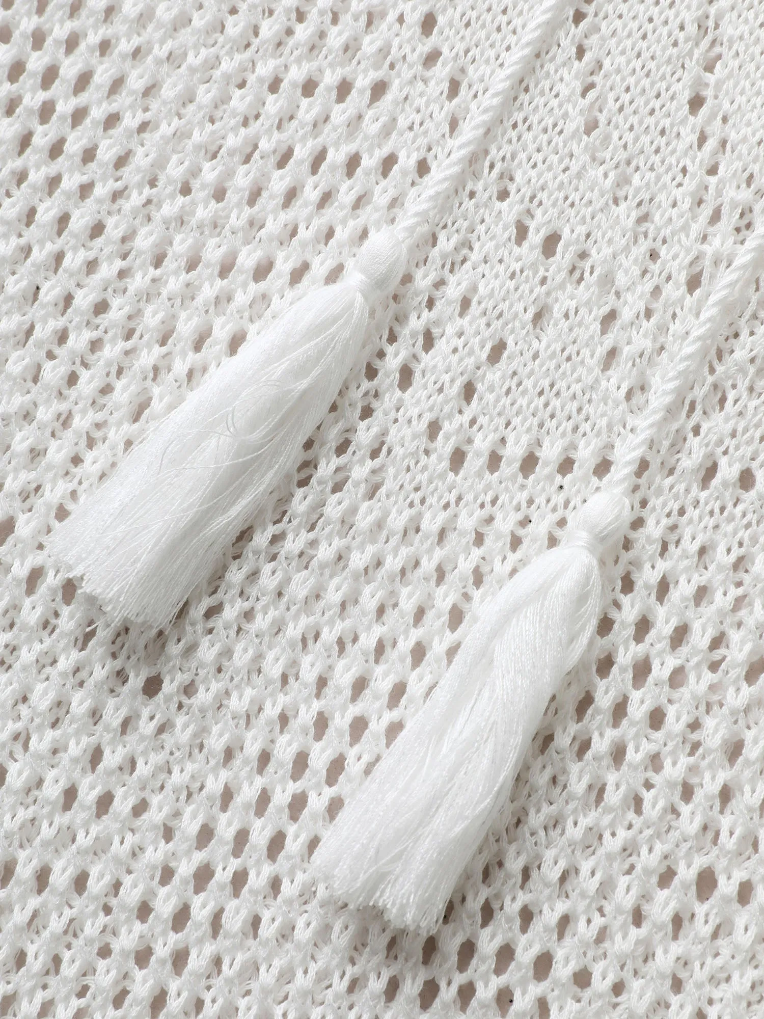 Shell Cut Out Tassel Trim Swim Cover Up sold by Bloomchic product image thumbnail 5