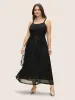 Sequin Mesh Adjustable Straps Belted Maxi Dress sold by Bloomchic