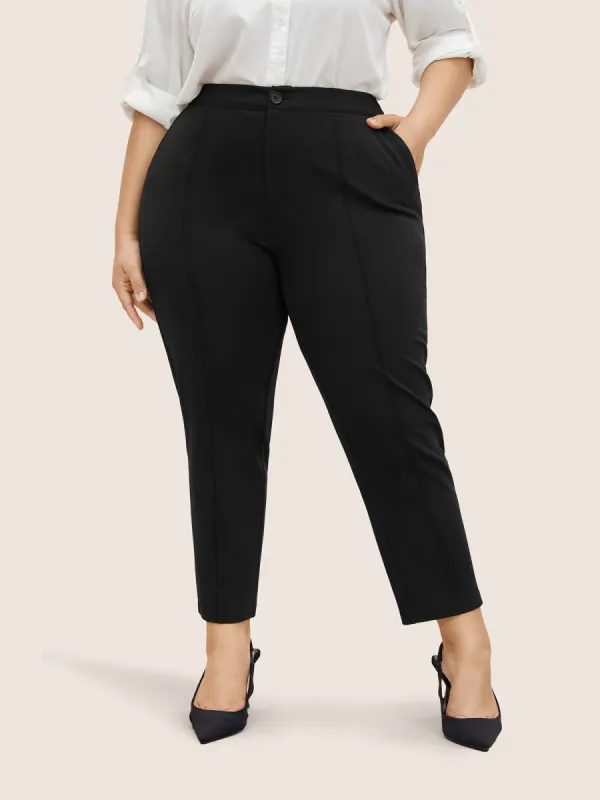 Solid Color Pleated Pencil Pants sold by Bloomchic
