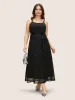 Sequin Mesh Adjustable Straps Belted Maxi Dress sold by Bloomchic
