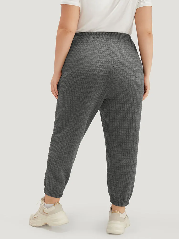 Plain Texture High Rise Sweatpant sold by Bloomchic product image thumbnail 4