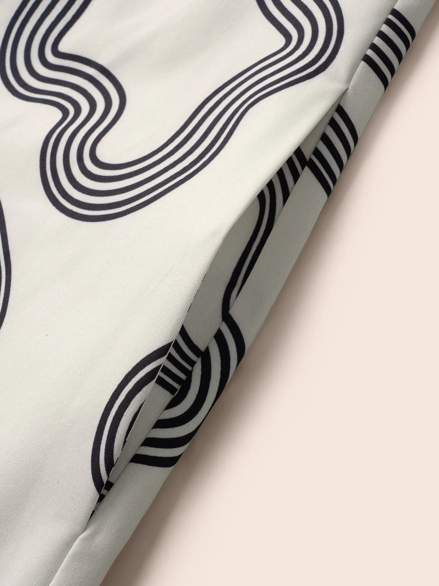 V Neck Geometric Drawstring Midi Dress sold by Bloomchic product image thumbnail 5