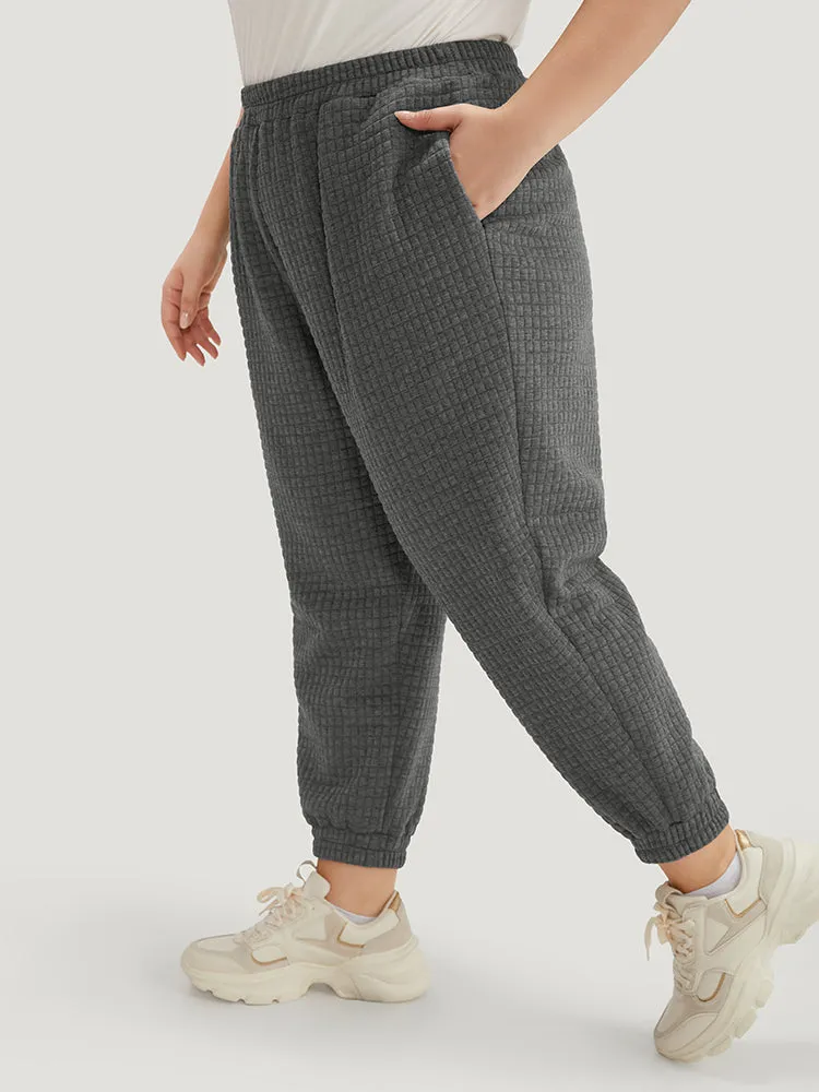 Plain Texture High Rise Sweatpant sold by Bloomchic product image thumbnail 2